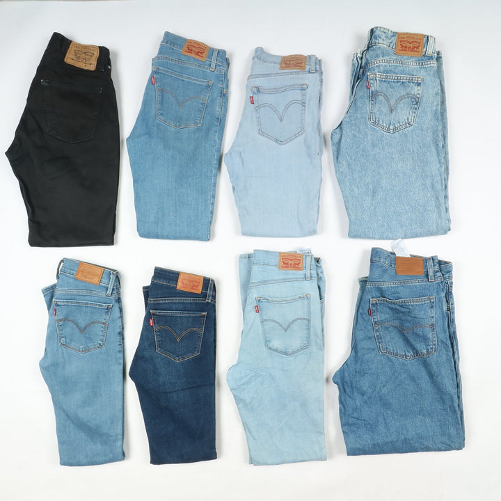 Levi's jeans stock da 35pz Levis donna anni 2000 slim, skinny, bootcut, Baggy e regular