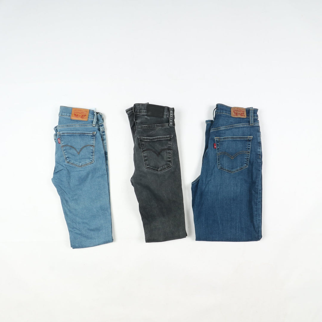 Levi's jeans stock da 35pz Levis donna anni 2000 slim, skinny, bootcut, Baggy e regular