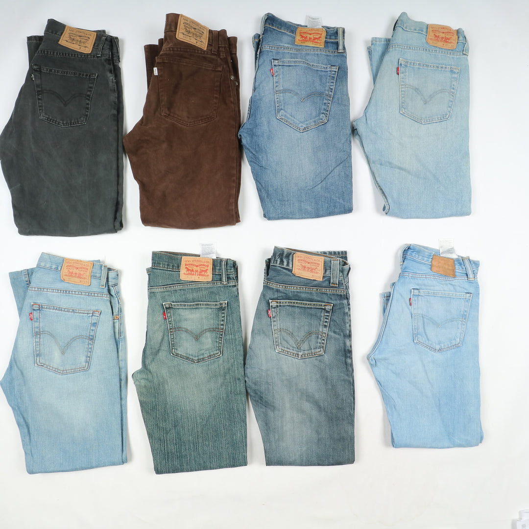 Levi's jeans stock da 30pz Levis uomo slim, relaxed, bootcut, Baggy e regular
