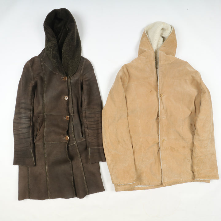 Box mix montoni shearling Uomo e Donna 9 pz stock leather jacket