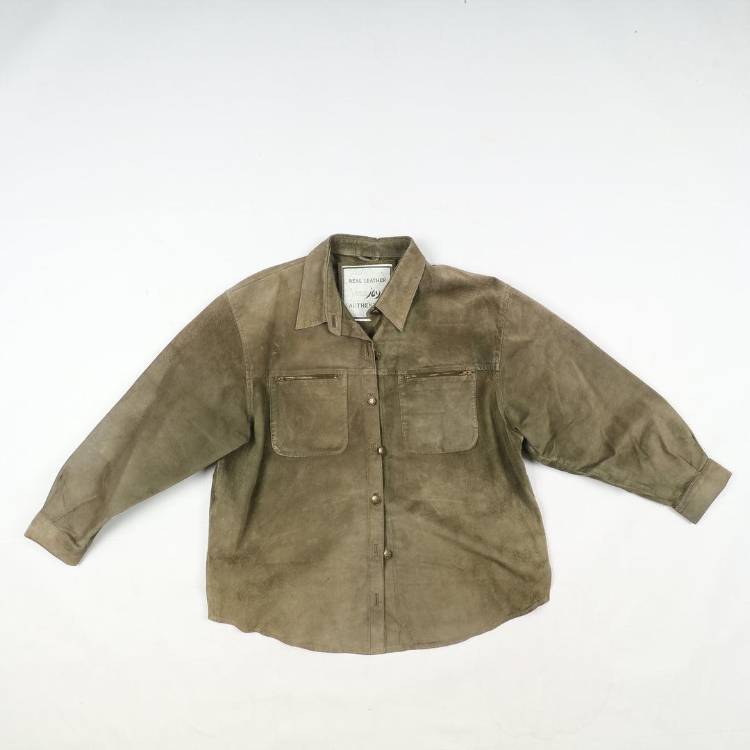 Box mix abbigliamento vintage in pelle Uomo e Donna 14 pz stock leather jacket