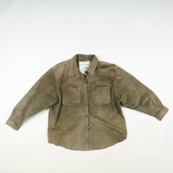 Box mix abbigliamento vintage in pelle Uomo e Donna 14 pz stock leather jacket
