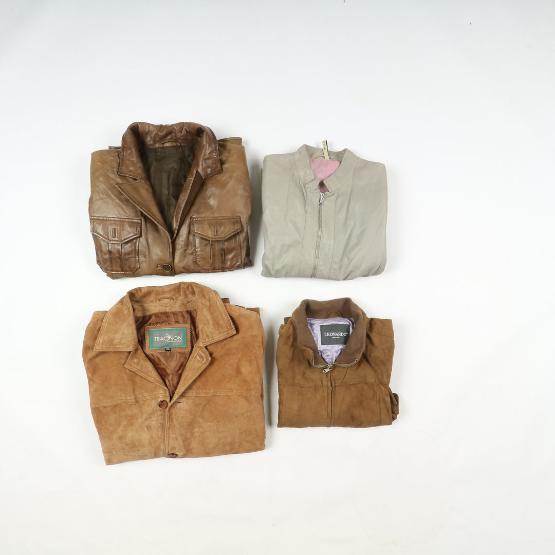 Box mix abbigliamento vintage in pelle Uomo e Donna 15 pz stock leather