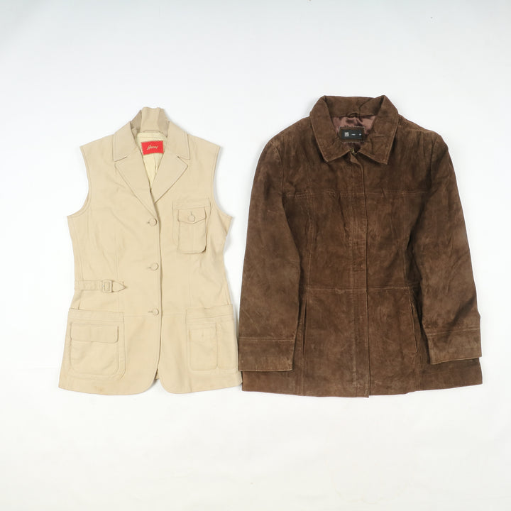 Box mix abbigliamento vintage in pelle Uomo e Donna 19 pz stock leather
