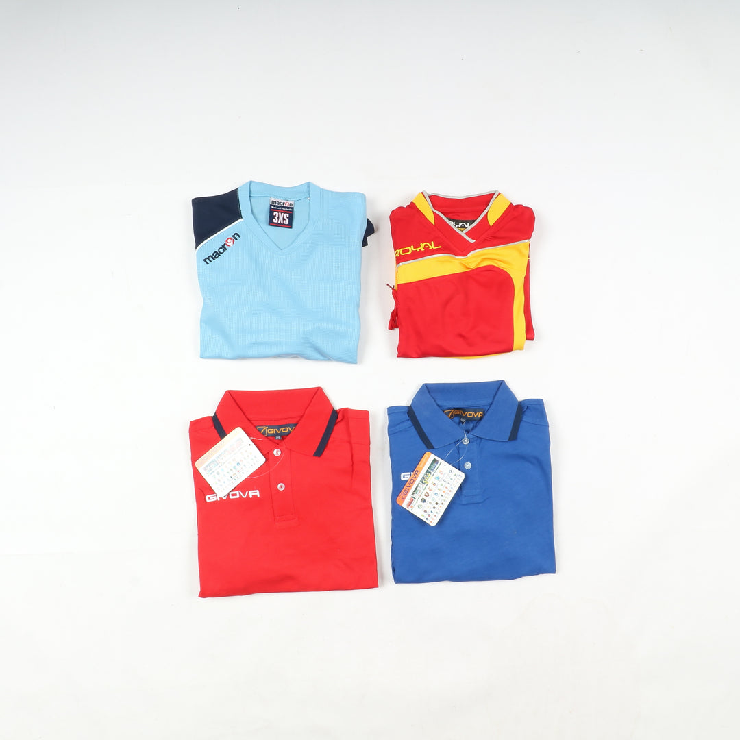 Completi sportivi da calcio nuovi con cartellino 67pz Sportika, Macron, Royal, Givova
