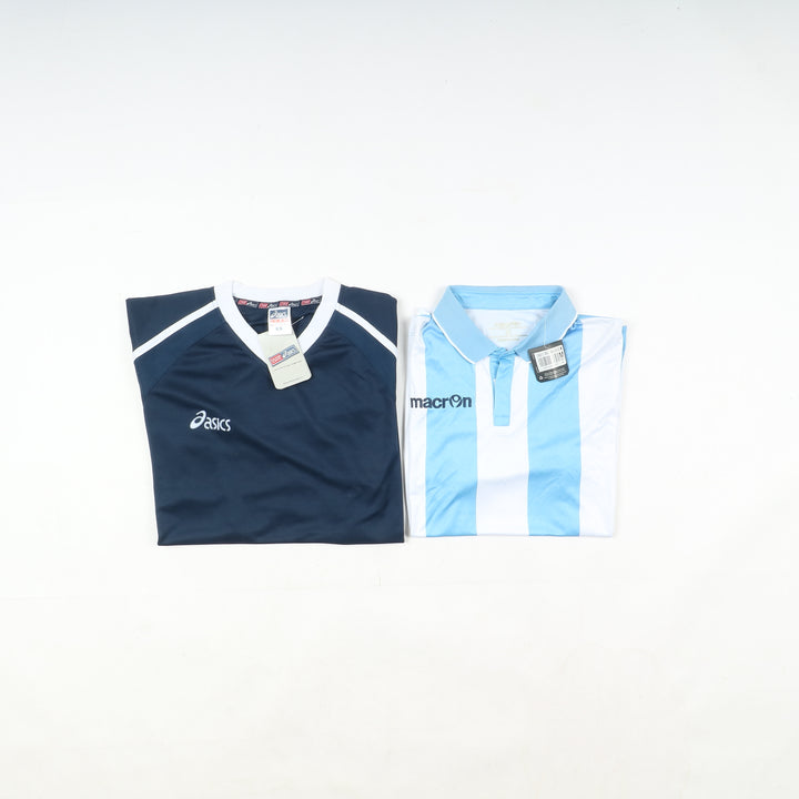 Magliette t-shirt sportive da calcio nuove 97pz uomo e donna Sportika, Macron, Royal, Joma