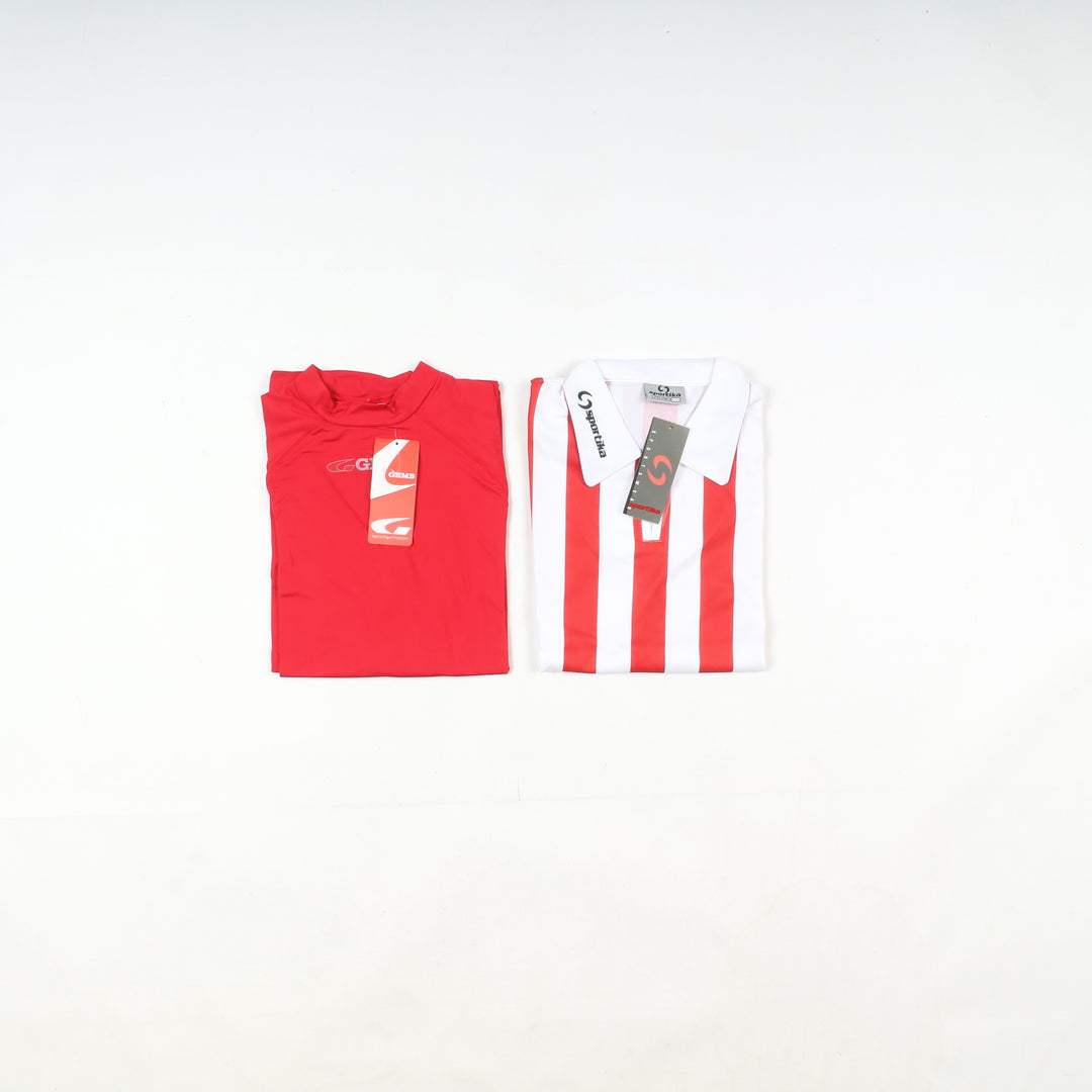 Magliette t-shirt sportive da calcio nuove 98pz uomo e donna Sportika, Macron, Royal, Joma