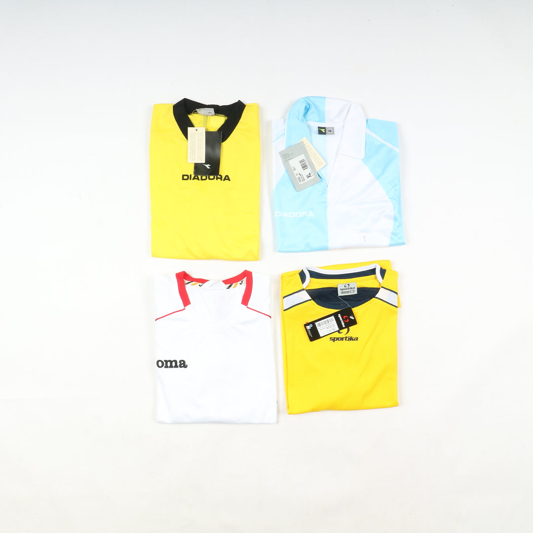 Magliette t-shirt sportive da calcio nuove 100pz uomo e donna Sportika, Macron, Royal, Joma