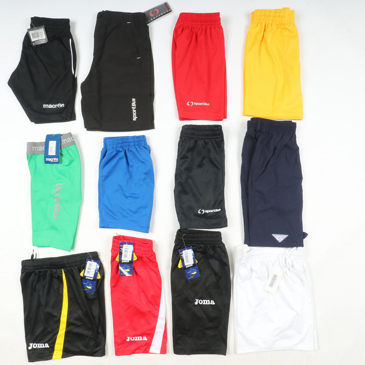 Pantaloncini da calcio bambino nuovi con cartellino 236pz Macron, Givova, Sportika, Royal