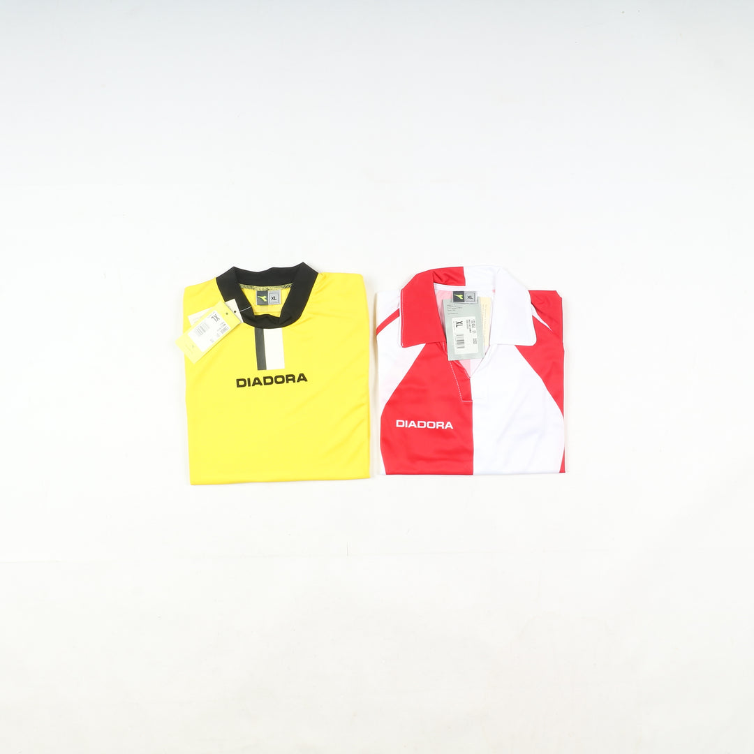 Magliette t-shirt sportive da calcio nuove 101pz uomo e donna Sportika, Macron, Royal, Joma