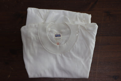 Big Smith made in USA t-shirt vintage box da 3pz bianca mezza manica nuova deadstock
