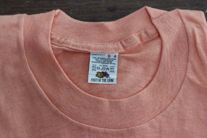 Fruit Of The Loom made in USA T-shirt Taglia S 4 vintage mezza manica nuova deadstock