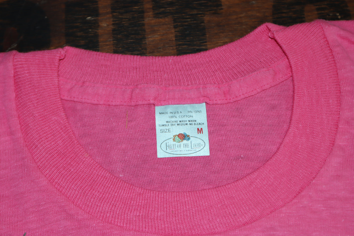 Fruit Of The Loom made in USA T-shirt Taglia M vintage mezza manica nuova deadstock