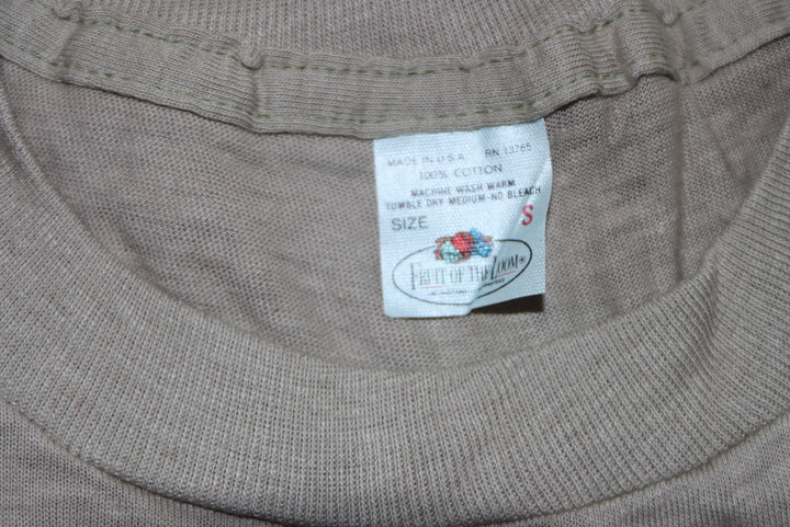 Fruit Of The Loom made in USA T-shirt Taglia S vintage mezza manica nuova deadstock