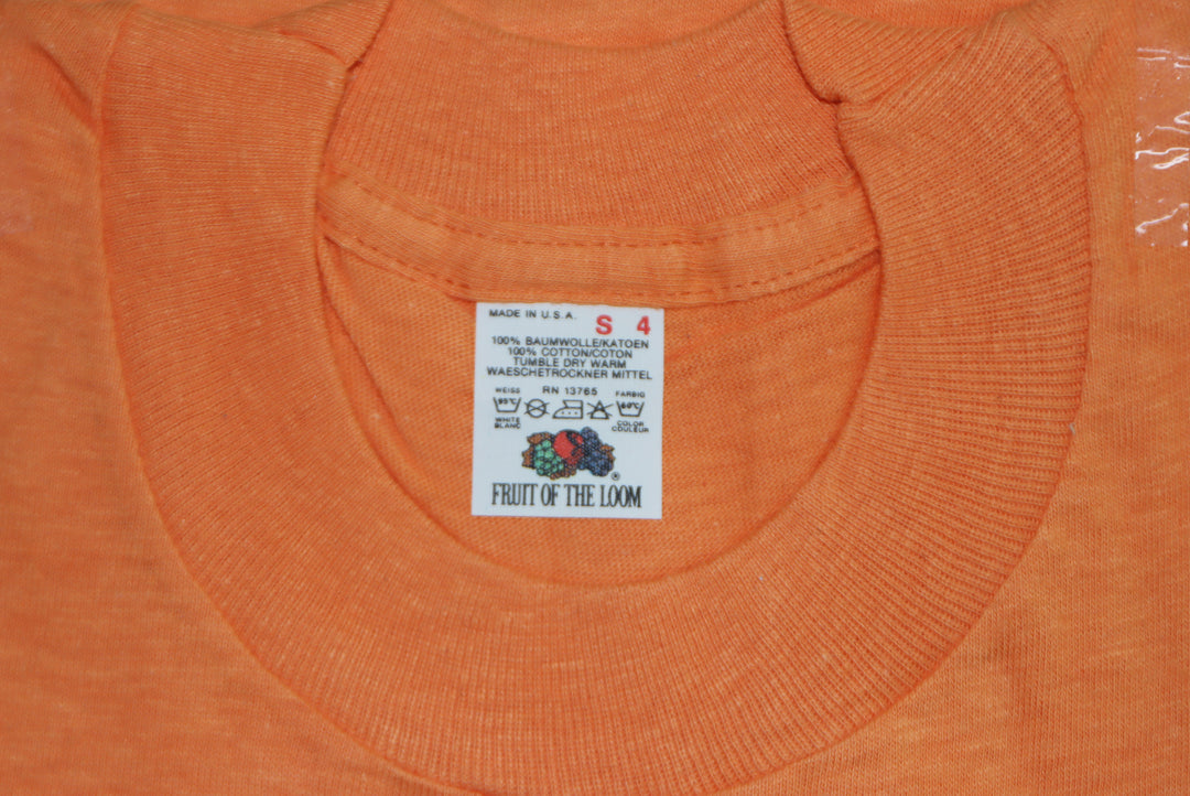 Fruit Of The Loom made in USA T-shirt Taglia S vintage mezza manica nuova deadstock