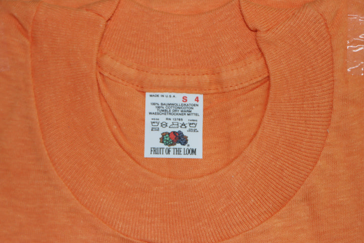 Fruit Of The Loom made in USA T-shirt Taglia S vintage mezza manica nuova deadstock