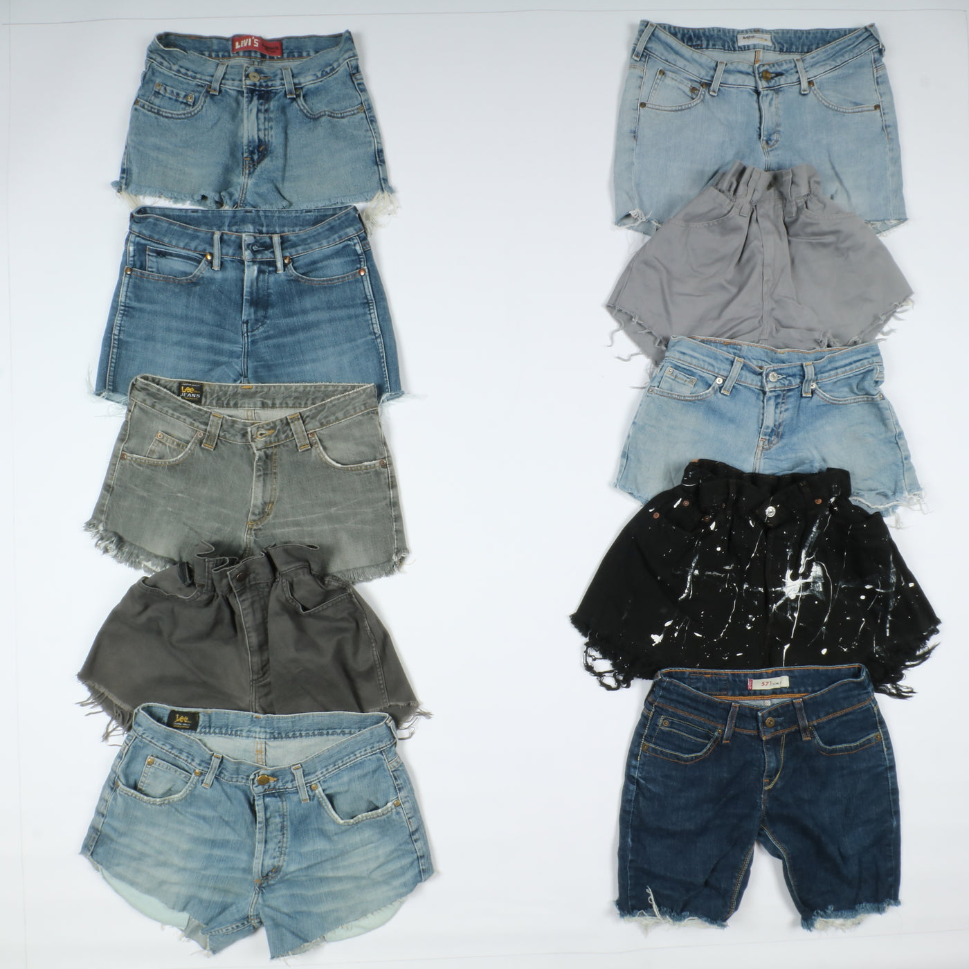 Levi's, Lee, Wrangler e mix brand Short jeans donna denim e nero Stock da 60pz