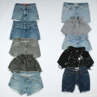 Levi's, Lee, Wrangler e mix brand Short jeans donna denim e nero Stock da 60pz