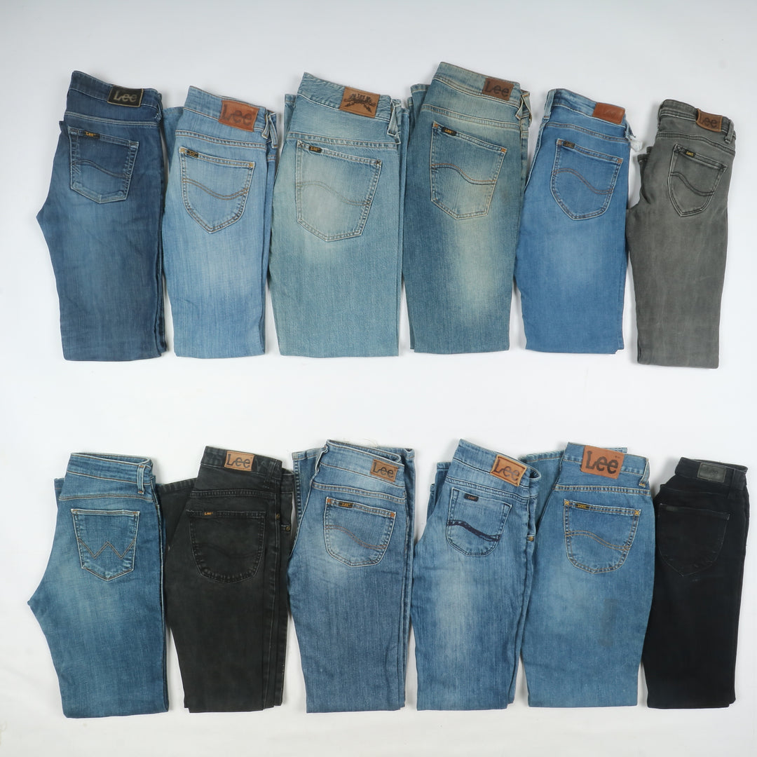 Lee e Wrangler jeans denim e nero Grado B Box da 35pz Uomo