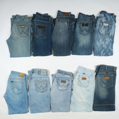 Lee e Wrangler jeans denim e nero Grado B Box da 31pz uomo