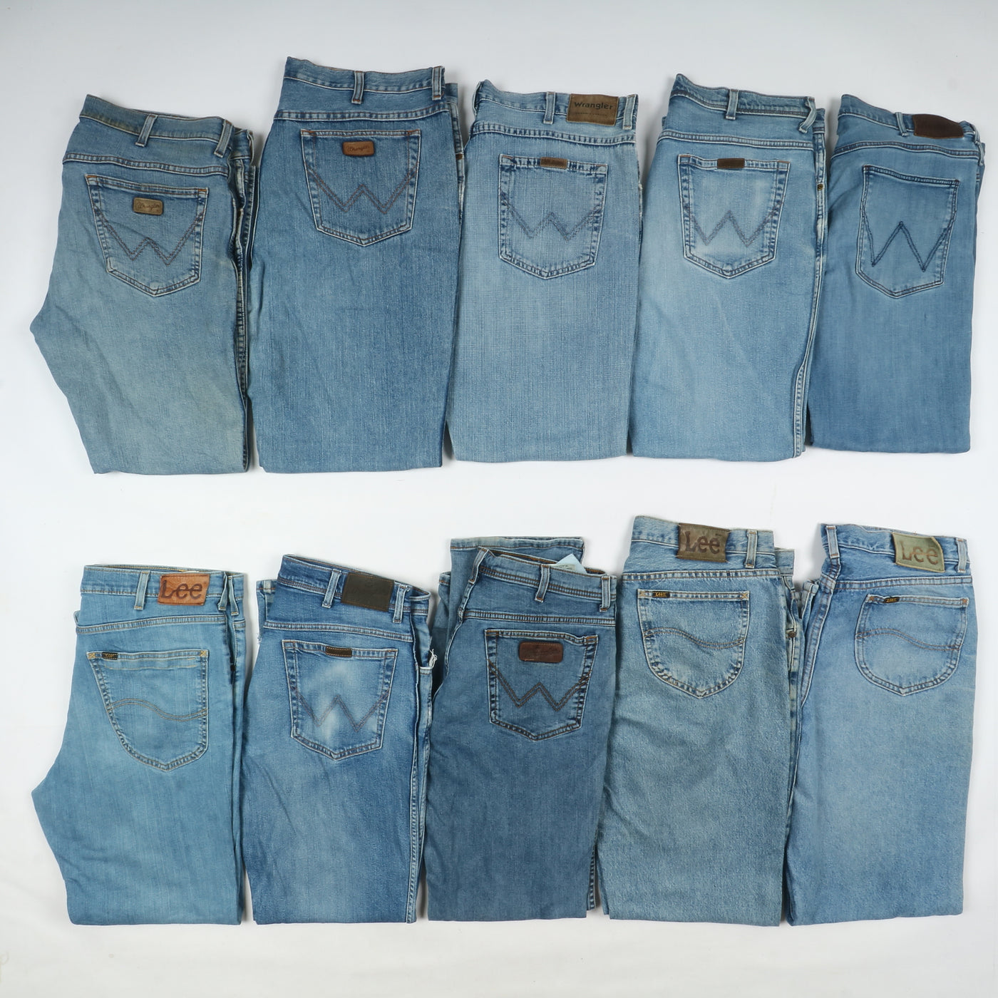 Lee e Wrangler jeans denim e nero Grado B Box da 31pz uomo