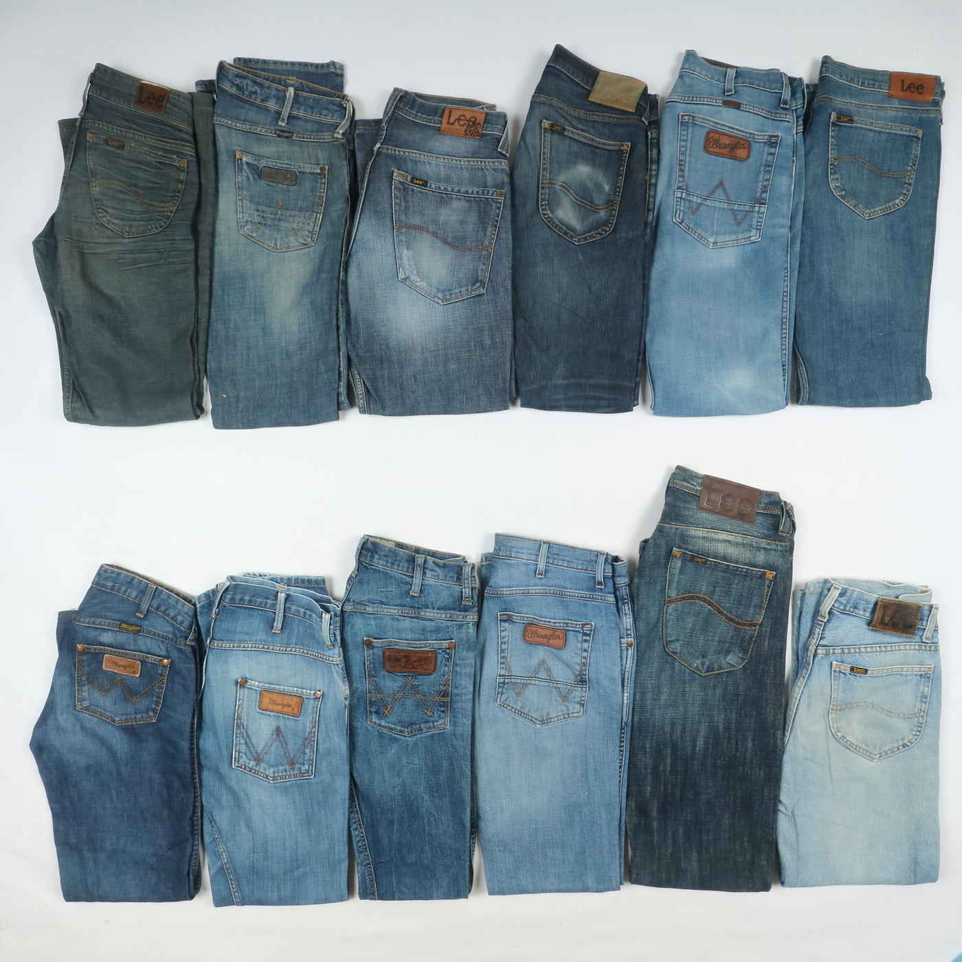 Lee e Wrangler jeans denim e nero Grado B Box da 35pz Donna