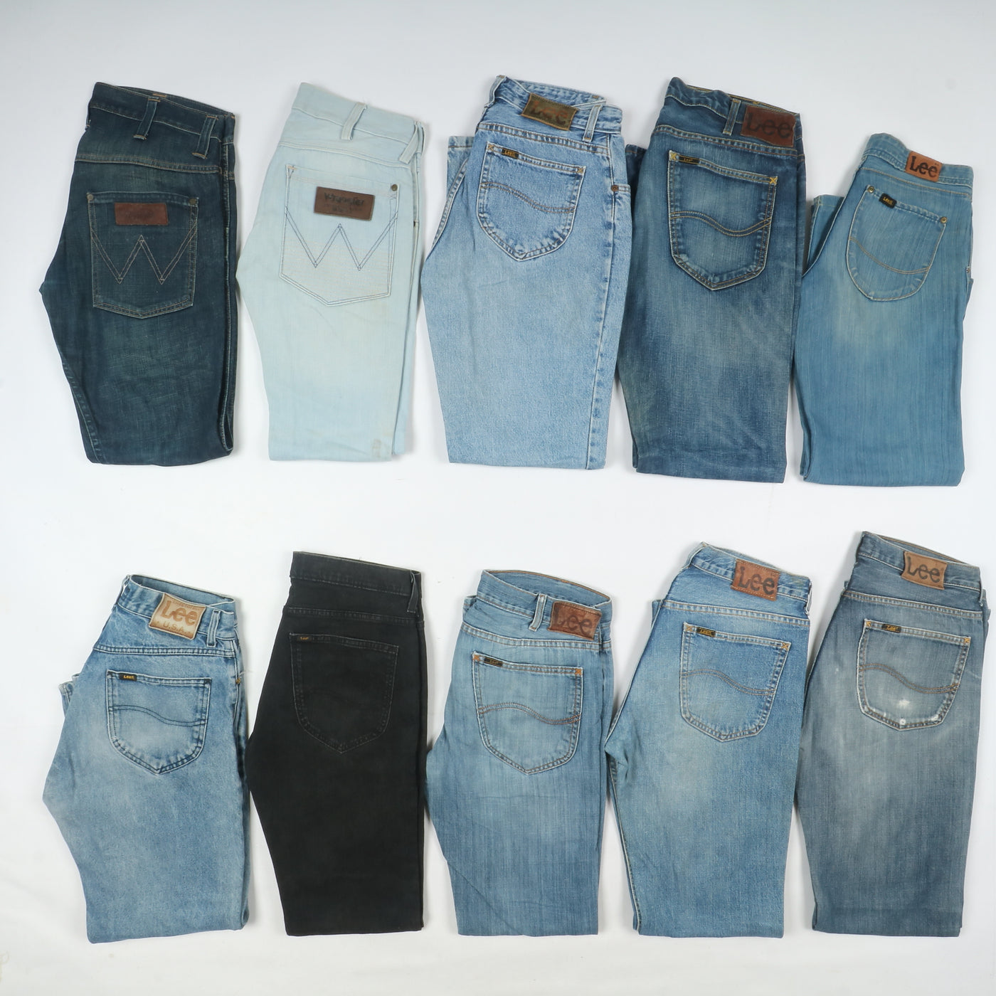 Lee e Wrangler jeans denim e nero Grado B Box da 35pz Donna