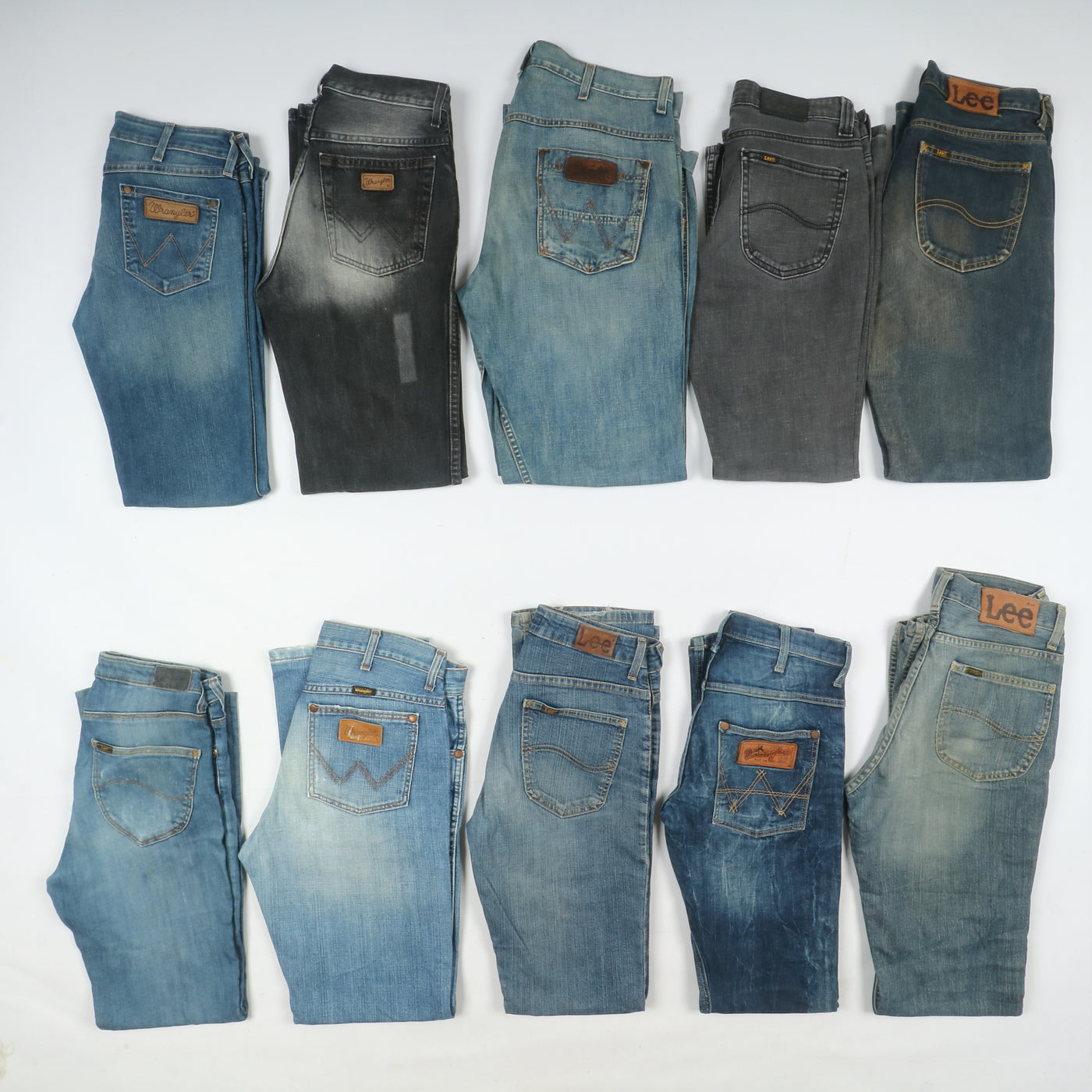 Lee e Wrangler jeans denim e nero Grado B Box da 35pz Donna