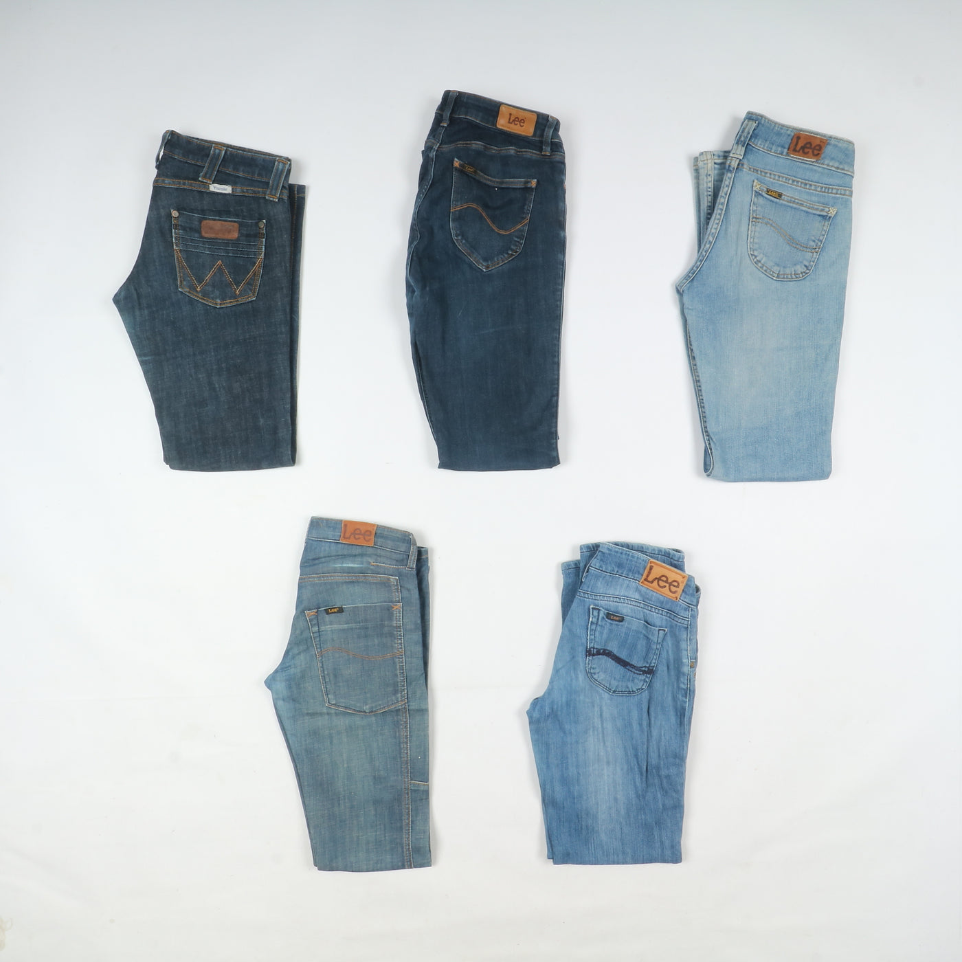 Lee e Wrangler jeans denim e nero Grado B Box da 35pz Donna