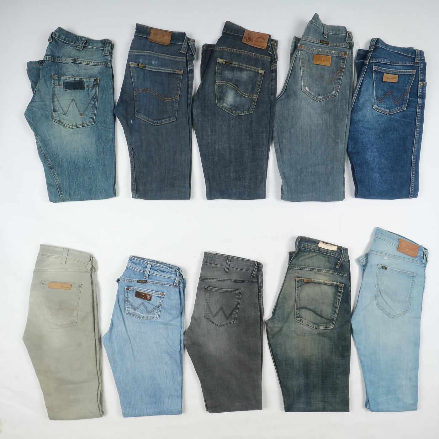 Lee e Wrangler jeans denim e nero Grado B Box da 35pz Donna
