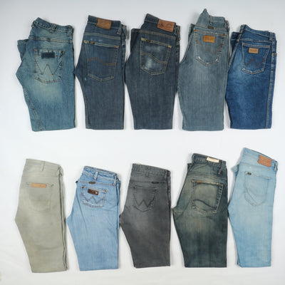 Lee e Wrangler jeans denim e nero Grado B Box da 35pz Donna