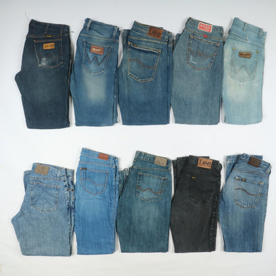 Lee e Wrangler jeans denim e nero Grado B Box da 35pz Donna
