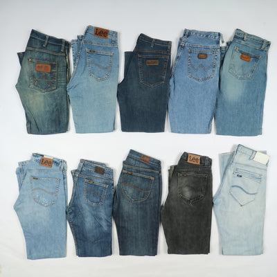 Lee e Wrangler jeans denim e nero Grado B Box da 35pz Donna