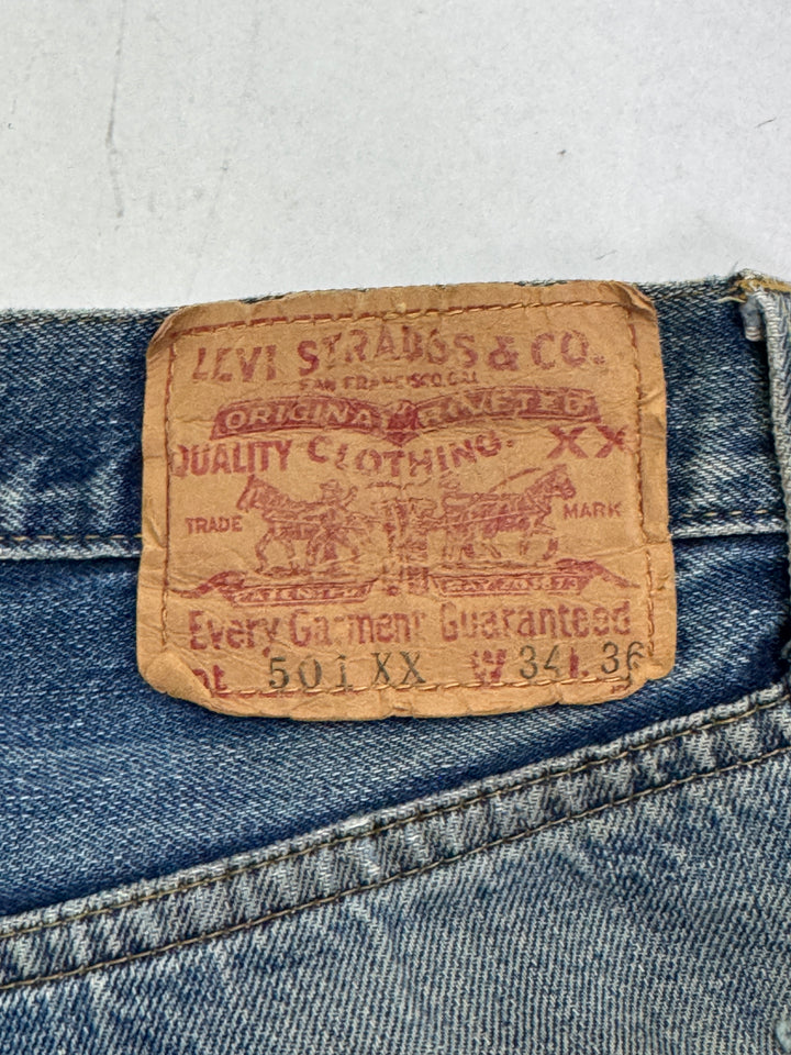 Levi's 501xx Big E W34 L36 RIVET'S selvedge Made in USA vintage jeans lvc cimosa