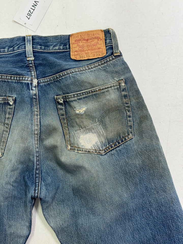 Levi's 501xx Big E W34 L36 RIVET'S selvedge Made in USA vintage jeans lvc cimosa