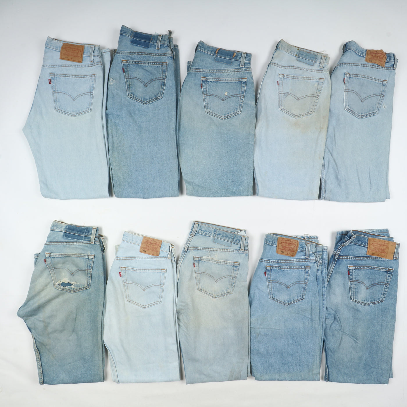 Levi's 501 made in USA, Grado B, stock uomo da 31pz denim e nero