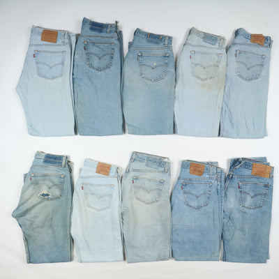 Levi's 501 made in USA, Grado B, stock uomo da 31pz denim e nero