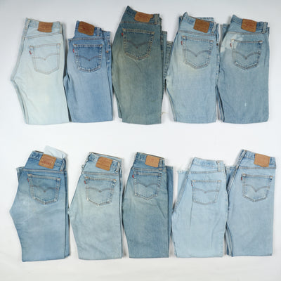 Levi's 501 made in USA, Grado B, denim, stock da 31pz uomo e donna