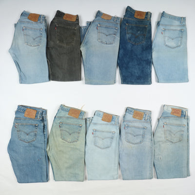 Levi's 501 made in USA, Grado B, denim, stock da 31pz uomo e donna