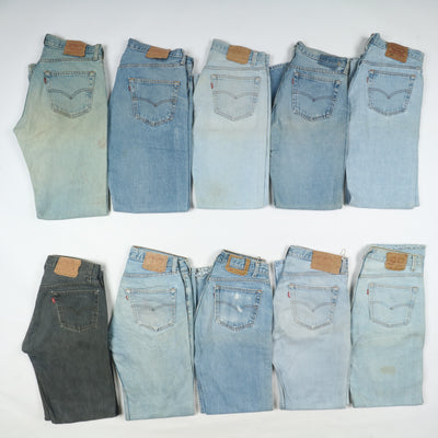 Levi's 501 made in USA, Grado B, stock uomo da 30pz denim e nero