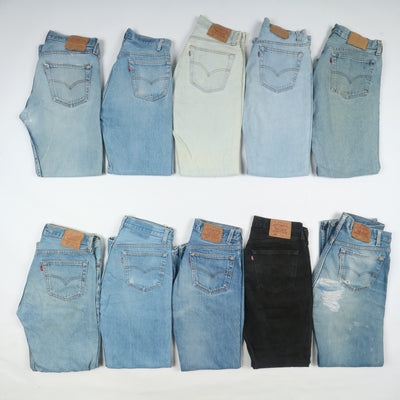 Levi's 501 made in USA, Grado B, denim, stock da 31pz uomo e donna