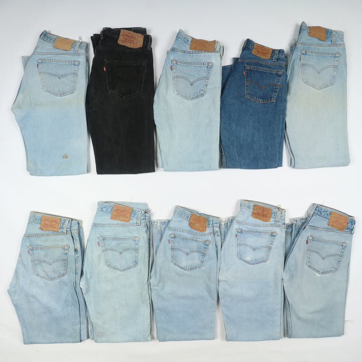 Levi's 501 made in USA, Grado B, stock uomo da 30pz denim e nero
