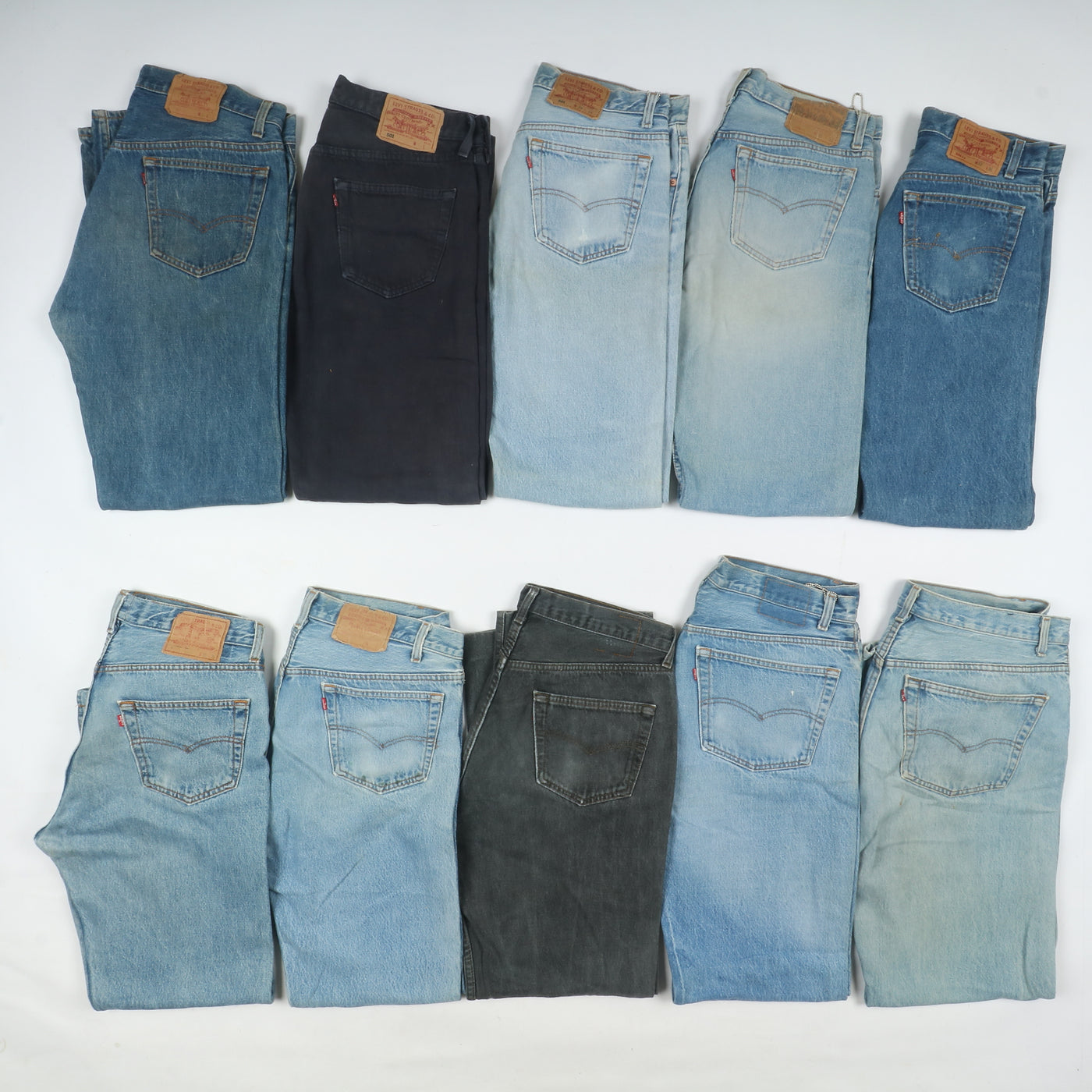 Levi's 501 made in USA, Grado B, stock uomo da 31pz denim e nero