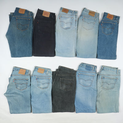 Levi's 501 made in USA, Grado B, stock uomo da 31pz denim e nero