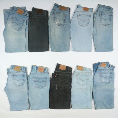 Levi's 501 made in USA, Grado B, denim, stock da 31pz uomo e donna