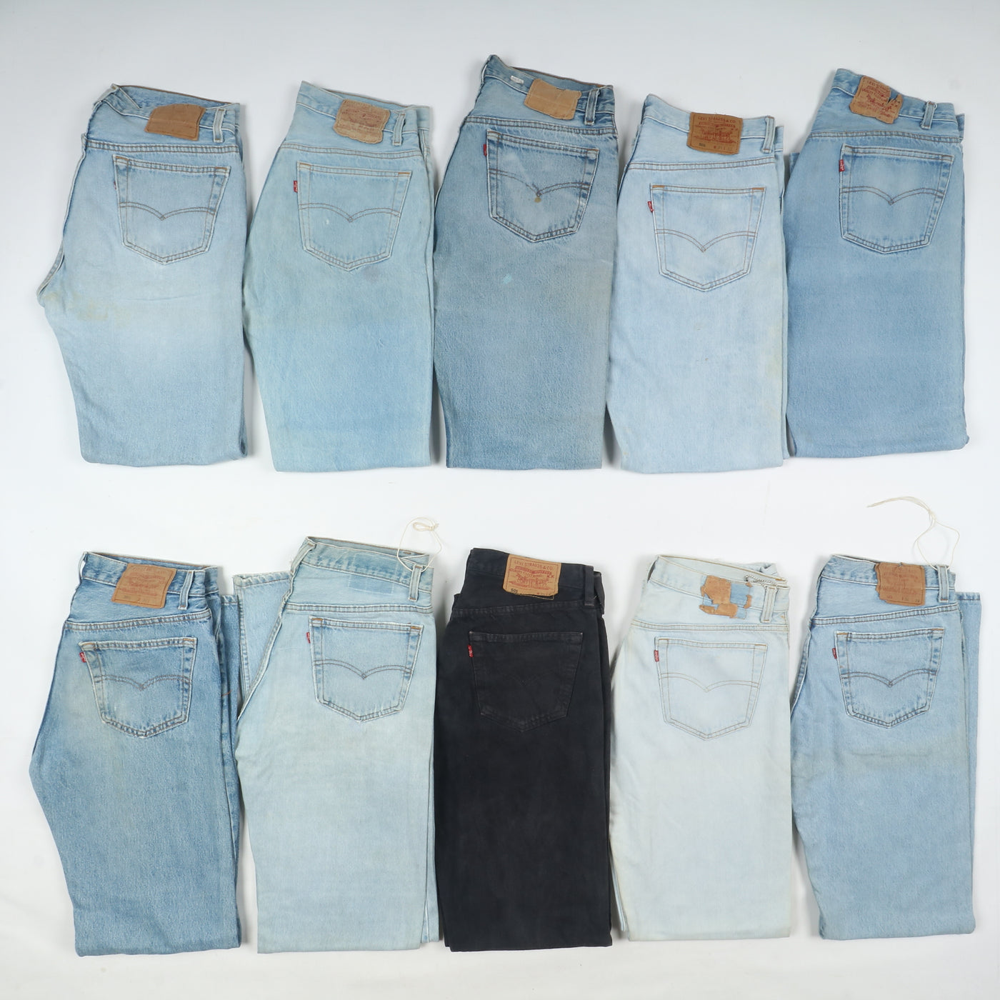 Levi's 501 made in USA, Grado B, stock uomo da 30pz denim e nero
