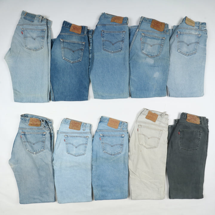 Levi's 501 made in USA, Grado B, denim, stock da 31pz uomo e donna