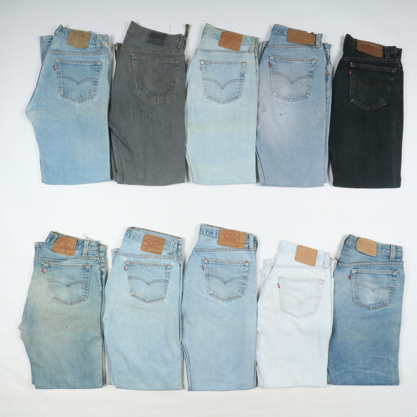 Levi's 501 made in USA, Grado B, stock uomo da 30pz denim e nero