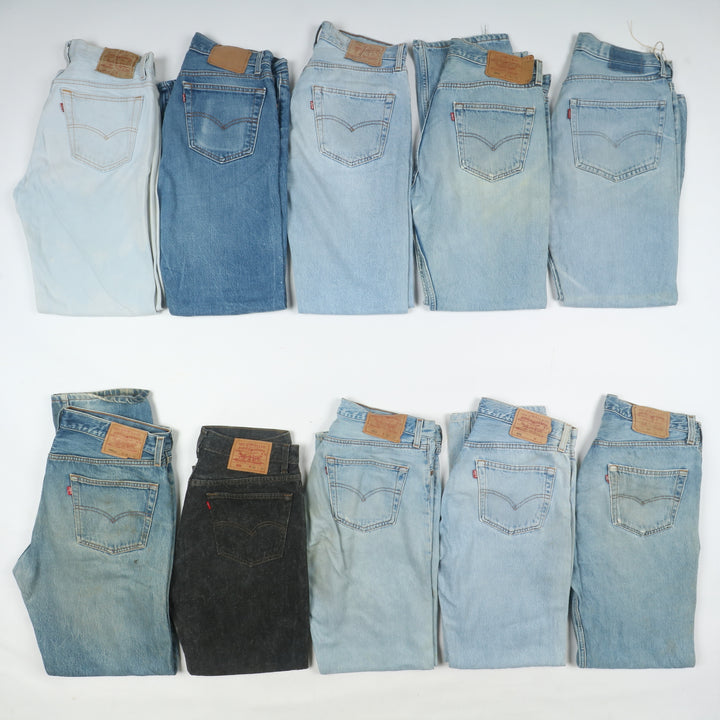 Levi's 501 made in USA, Grado B, denim, stock da 31pz uomo e donna
