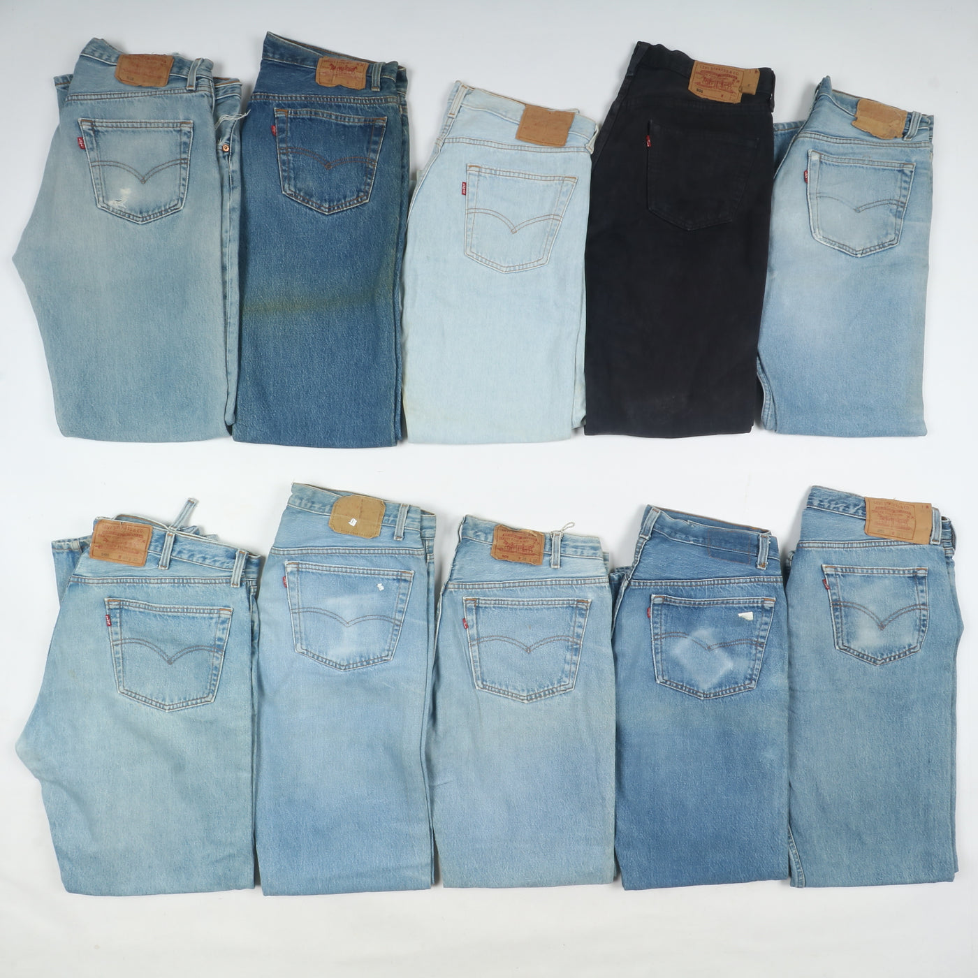 Levi's 501 made in USA, Grado B, denim, stock da 31pz uomo e donna